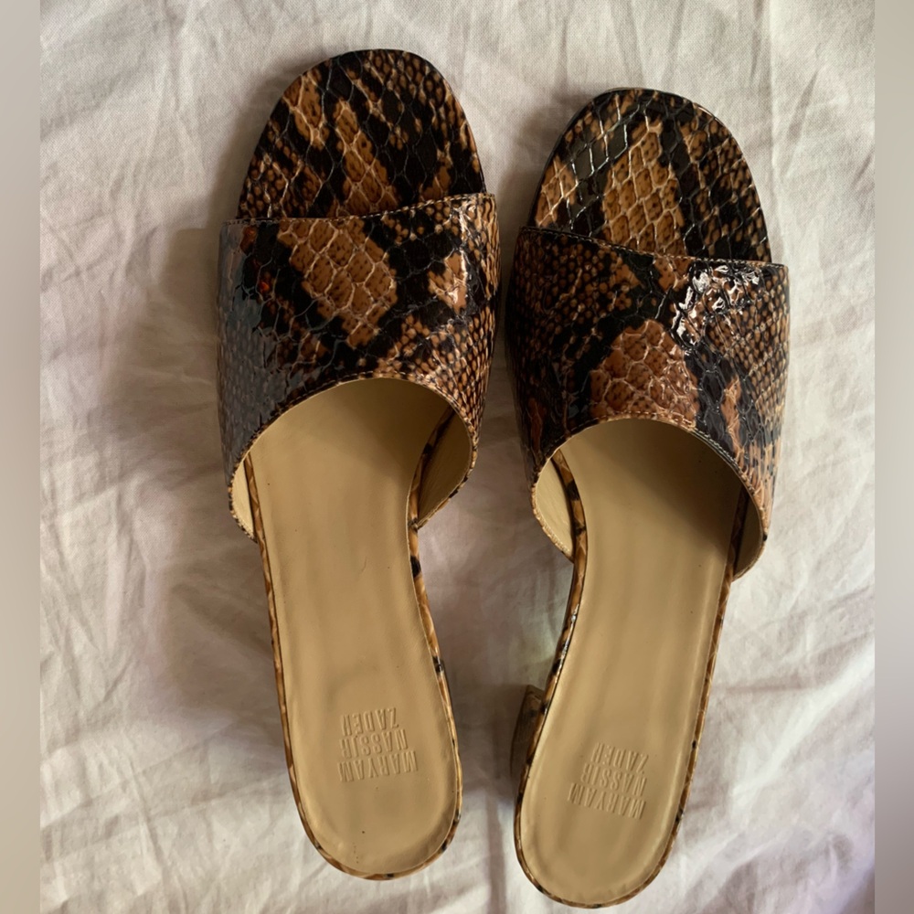 MNZ Agatha Slides Auburn Snake